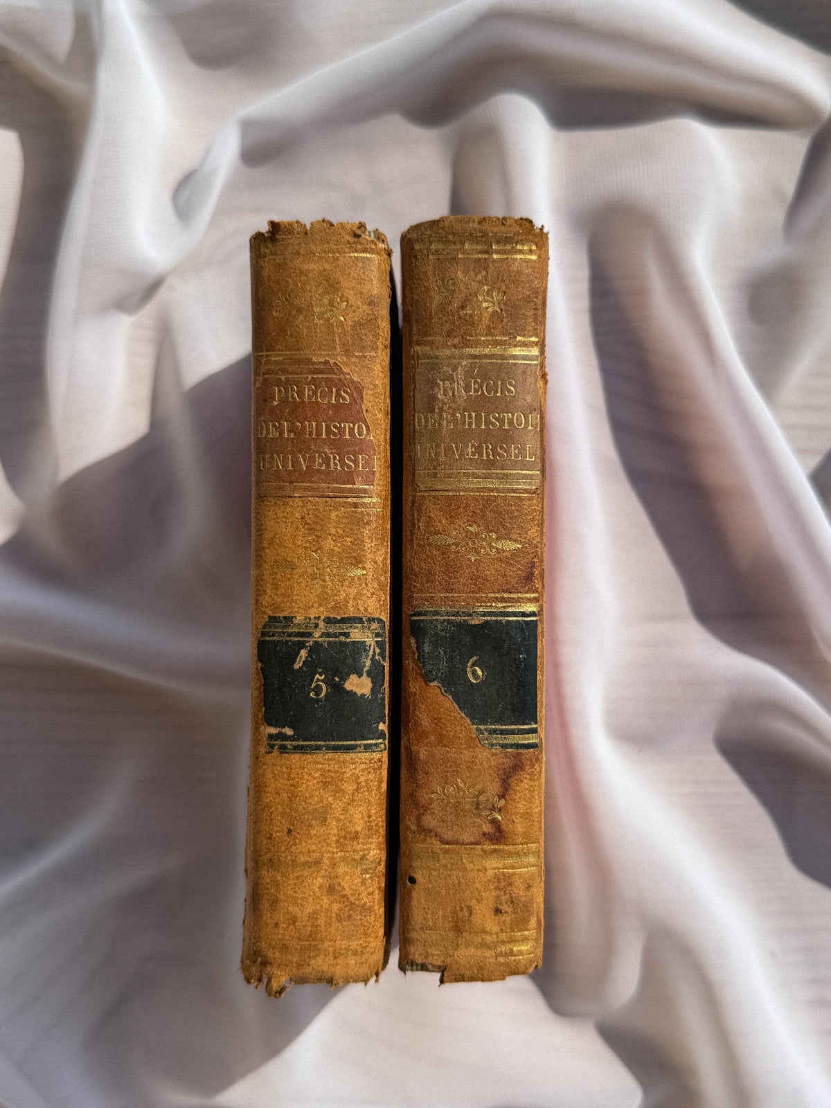 Set 2 starožitných knih 5.&6. díl, L. P. Anquetil 1821