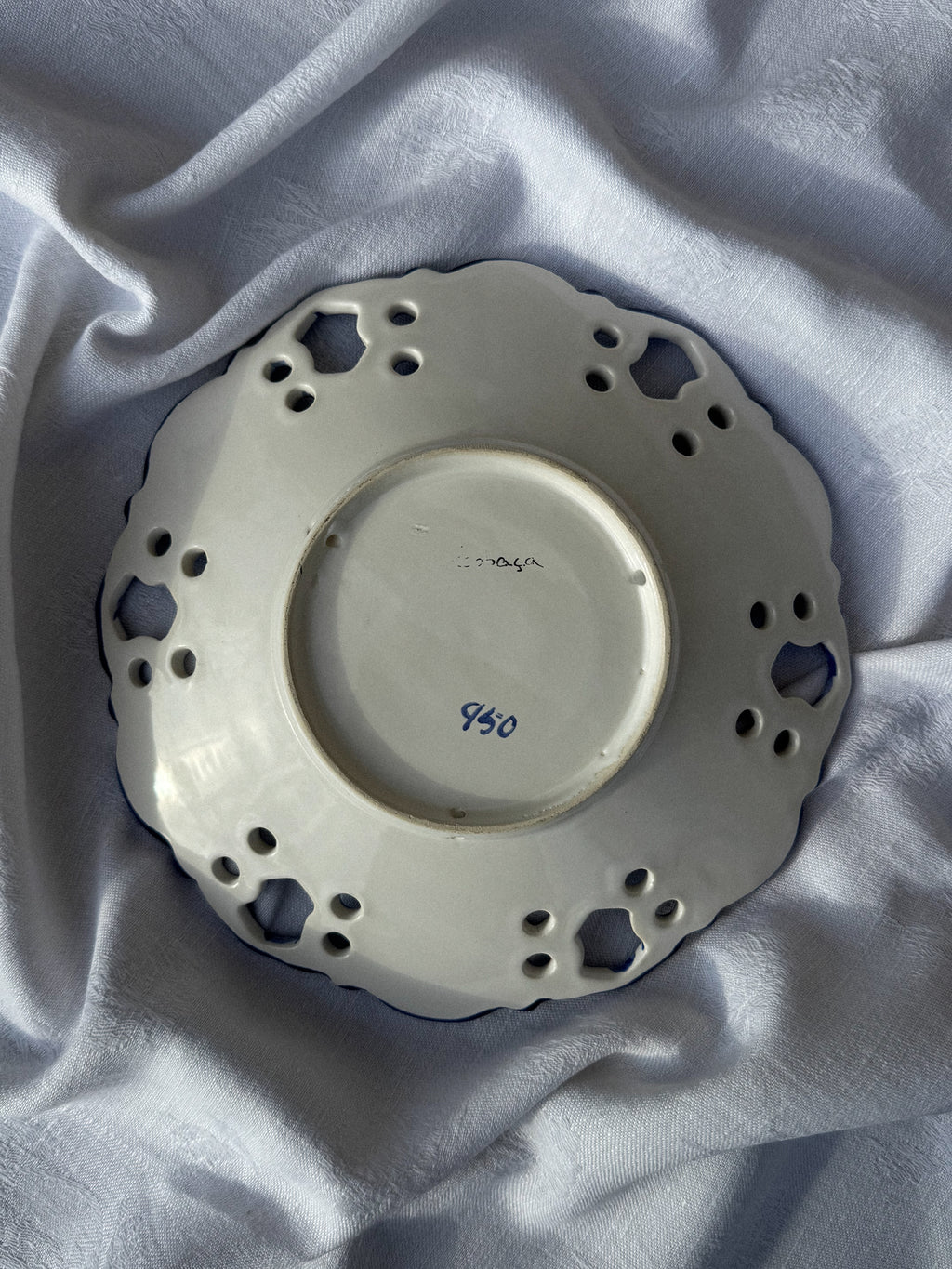 Set 2 dekorativních portugalských talířů Vestal Alcobaça