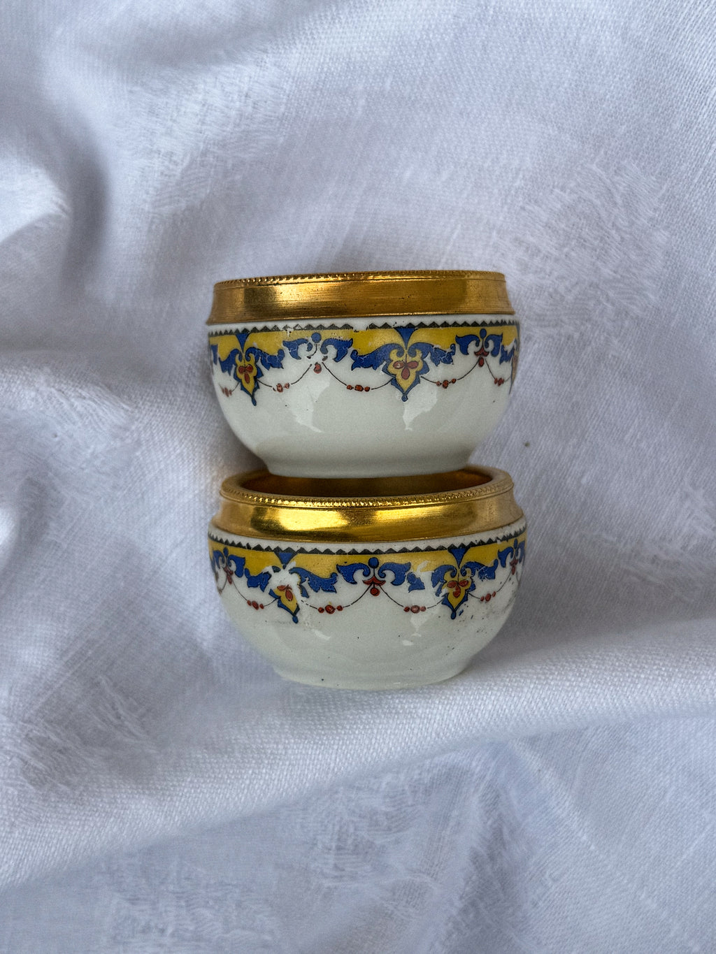 Set 2 porcelánových solniček Limoges France