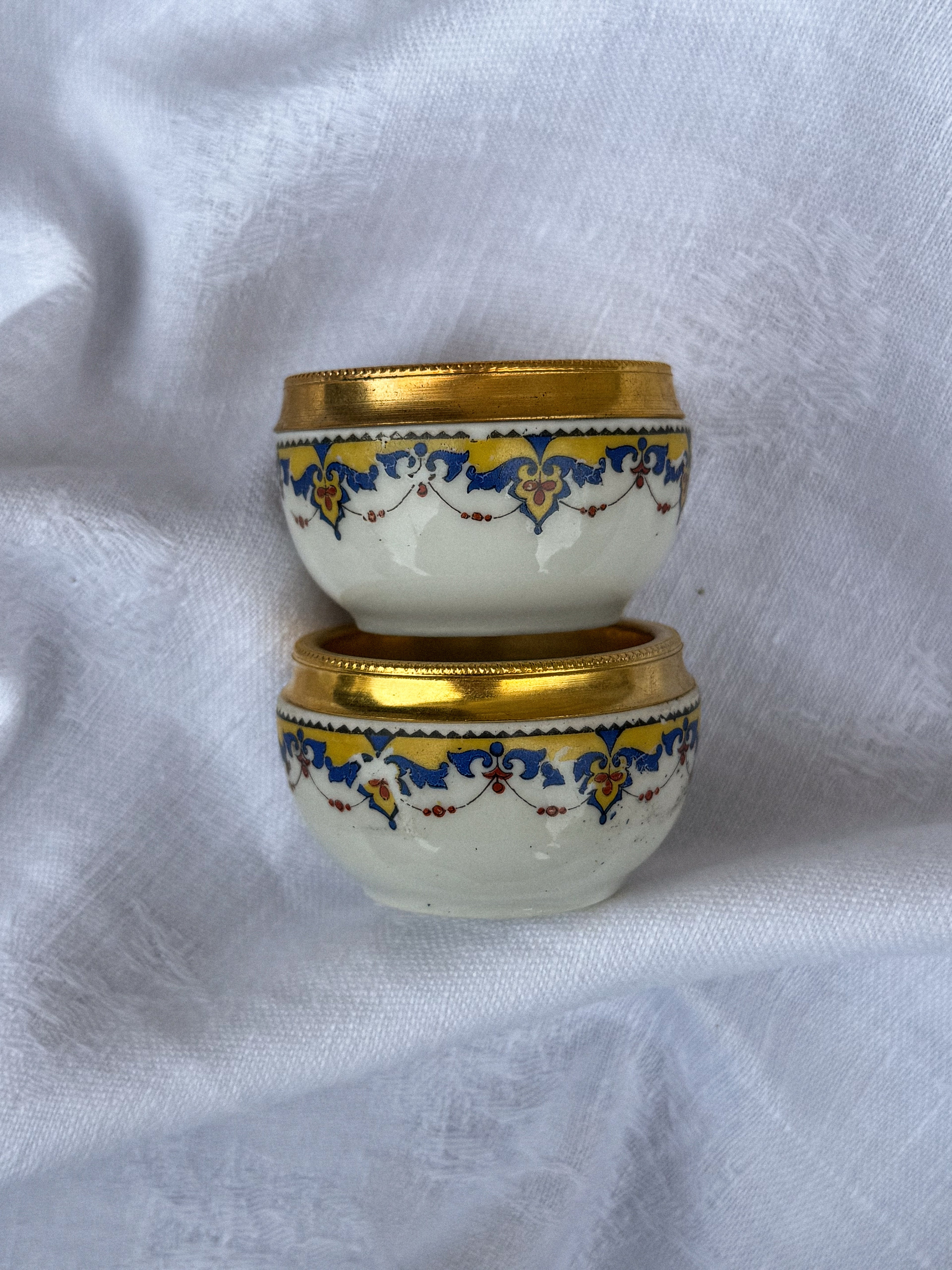 Set 2 porcelánových solniček Limoges France