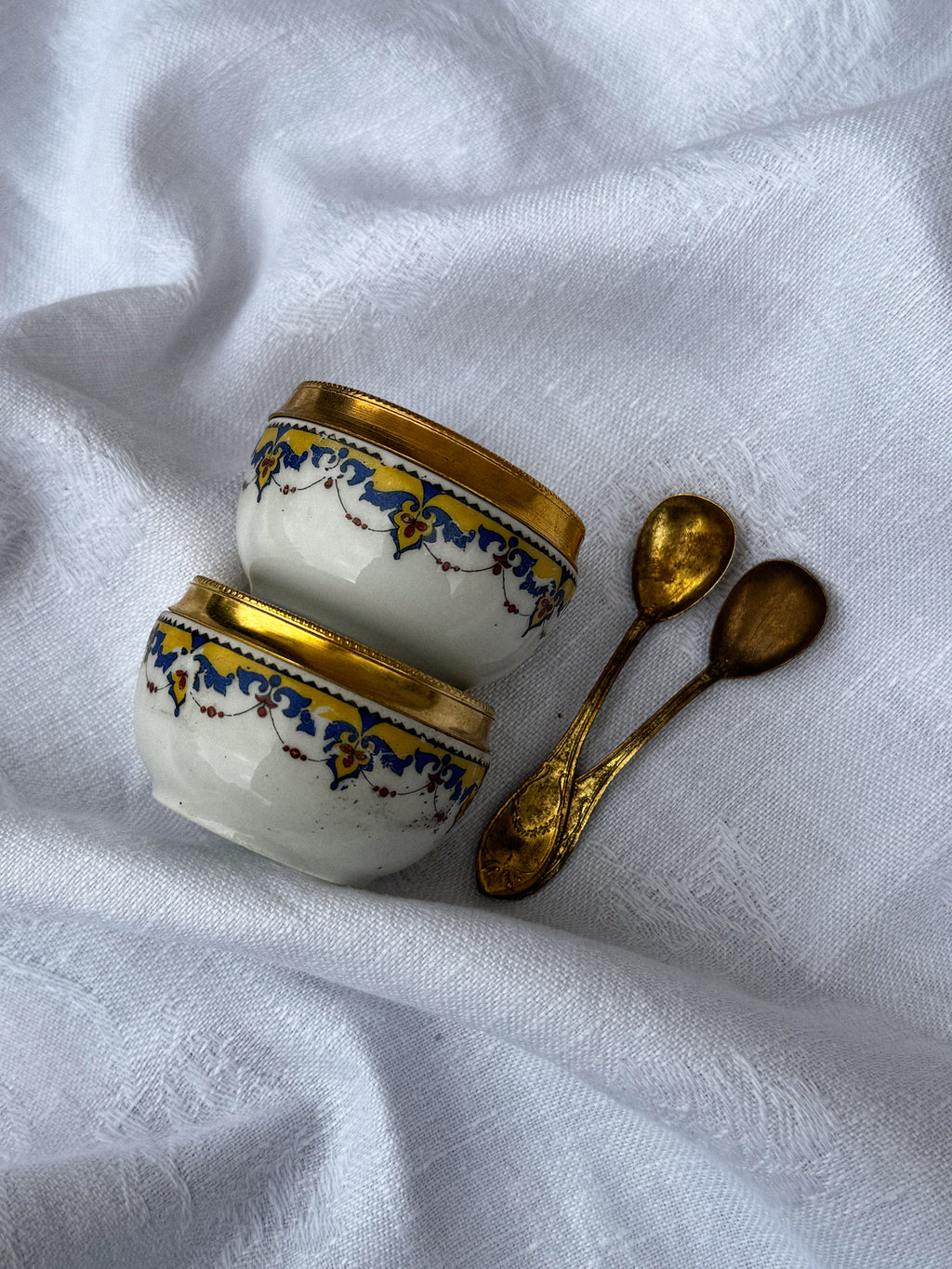 Set 2 porcelánových solniček Limoges France