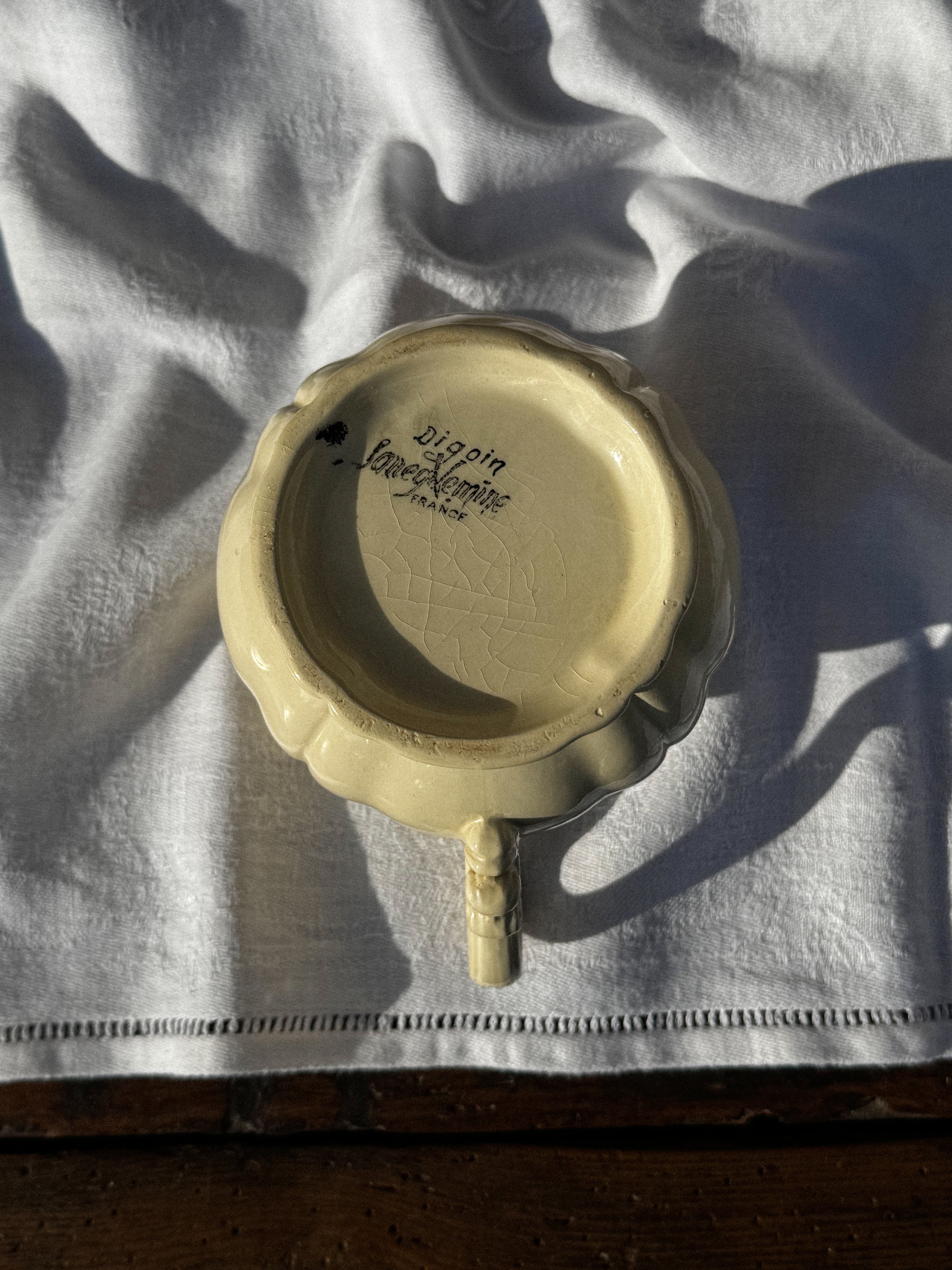 Starožitná keramická konvička Digoin & Sarreguemines