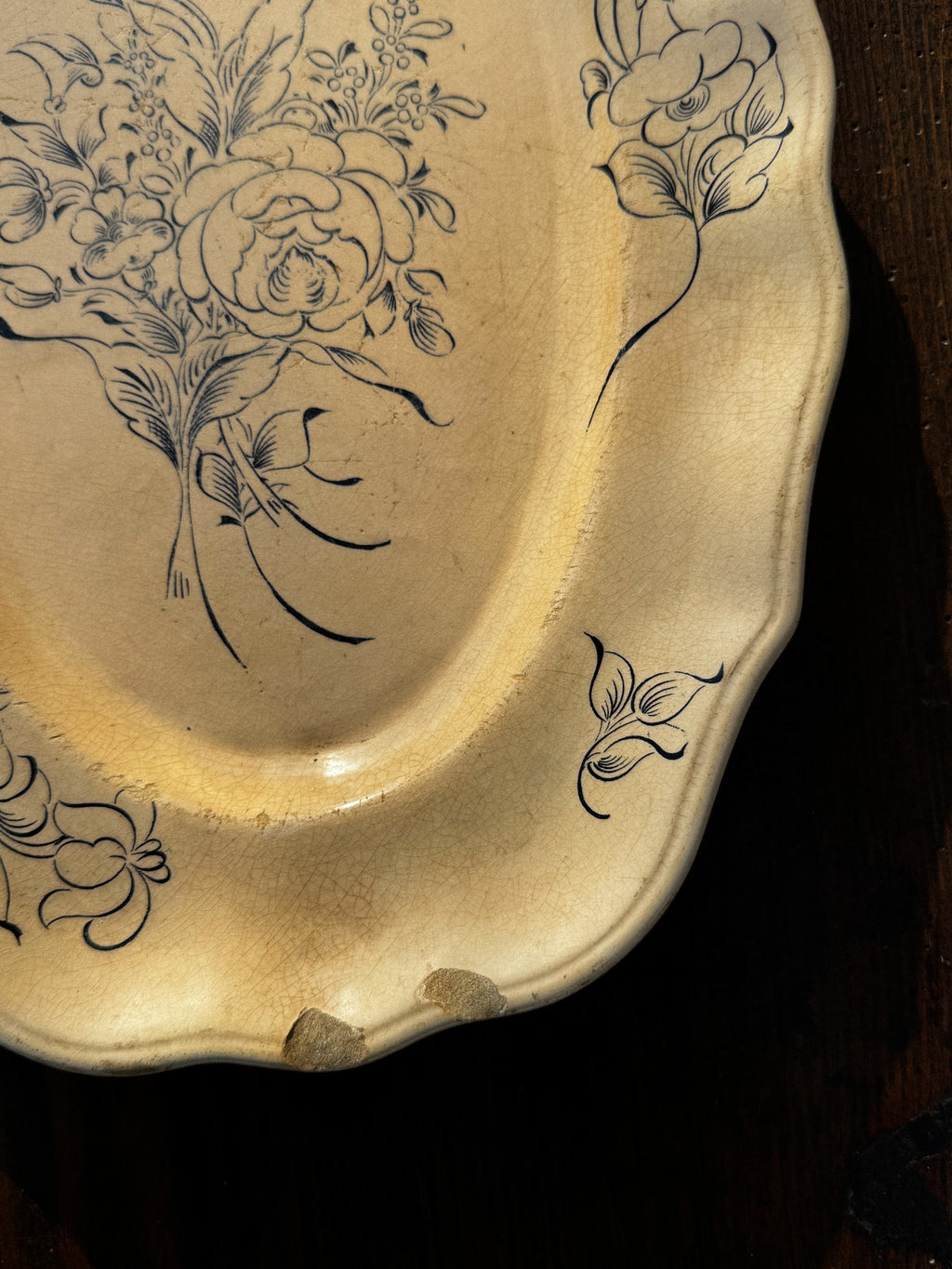 Francouzský podnos Lunéville z 19. století