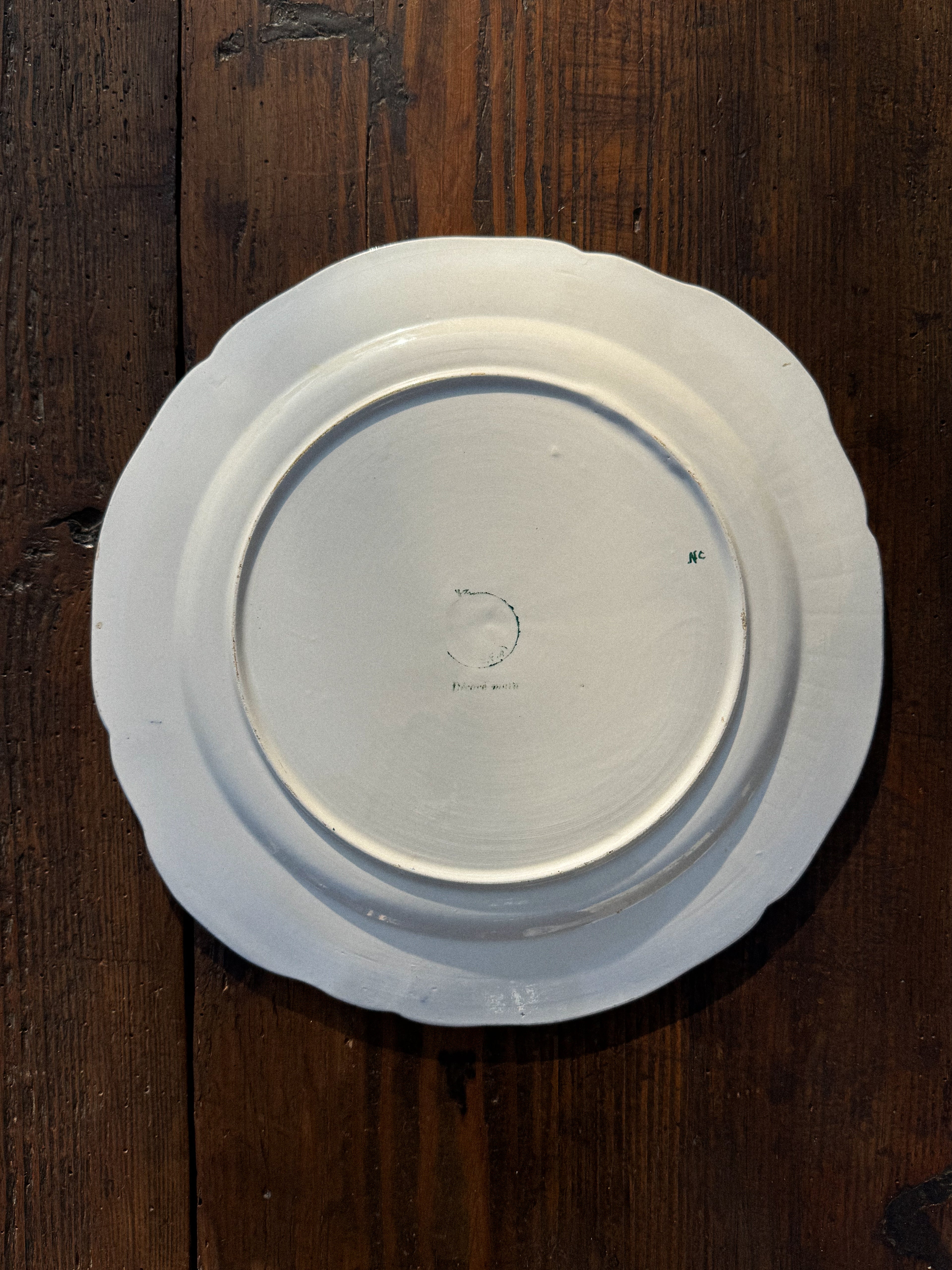 Ručně malovaný francouzský podnos s modrými květy