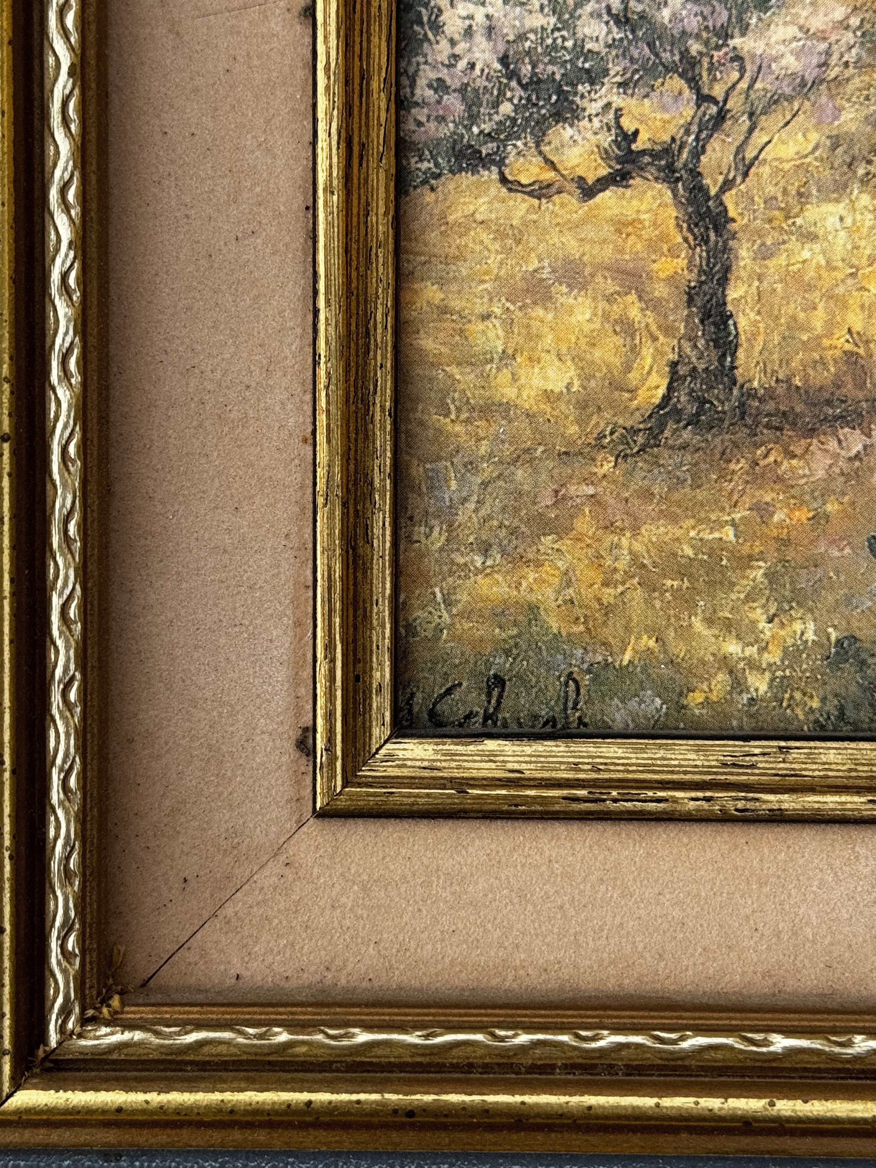 Obraz provensálského statku v rámu