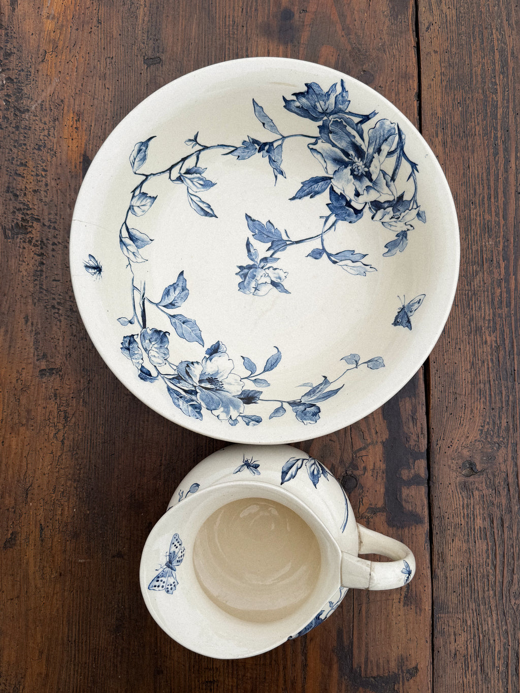 Starožitný francouzský toaletní set Gien 19. století