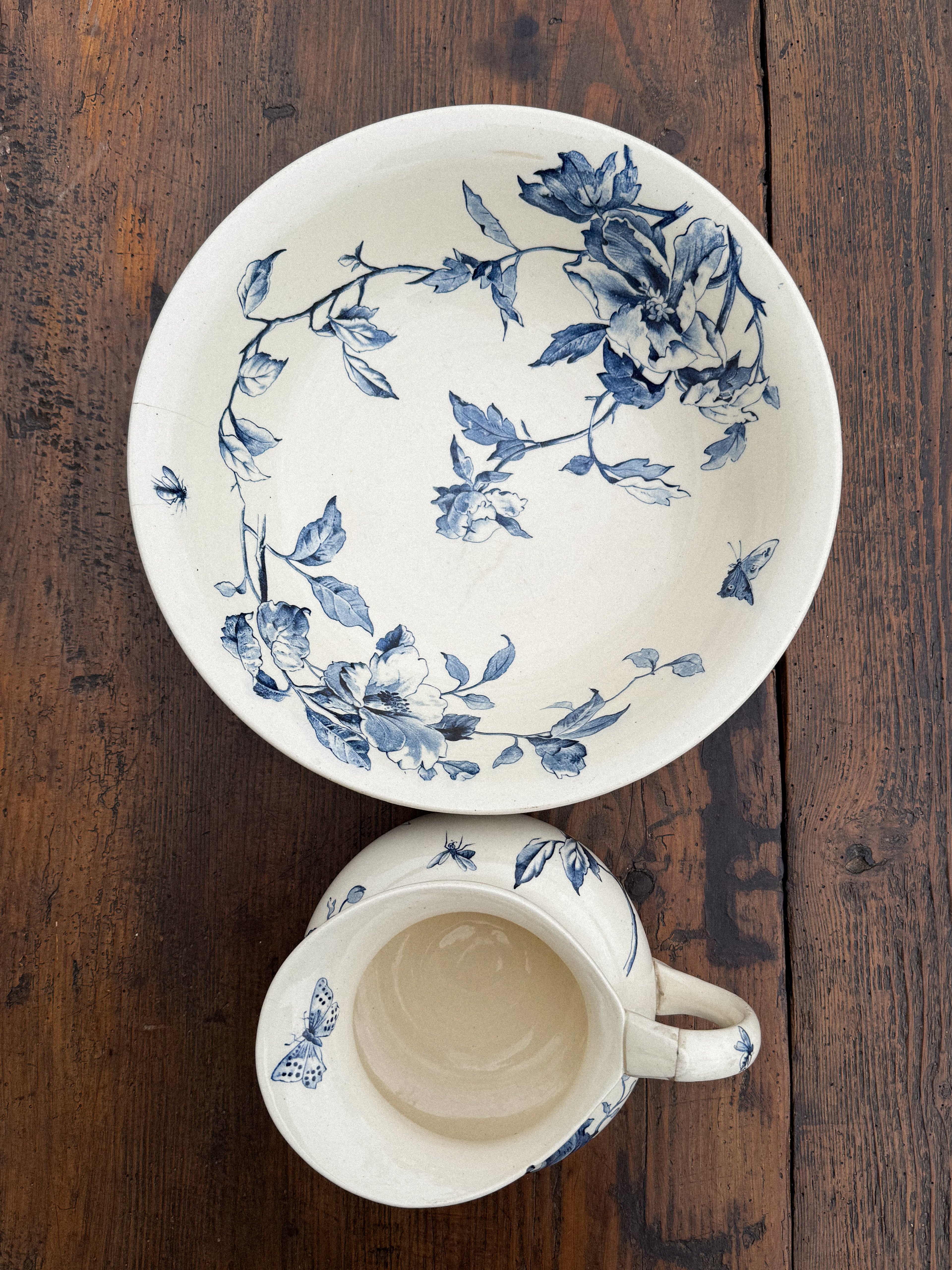 Starožitný francouzský toaletní set Gien 19. století