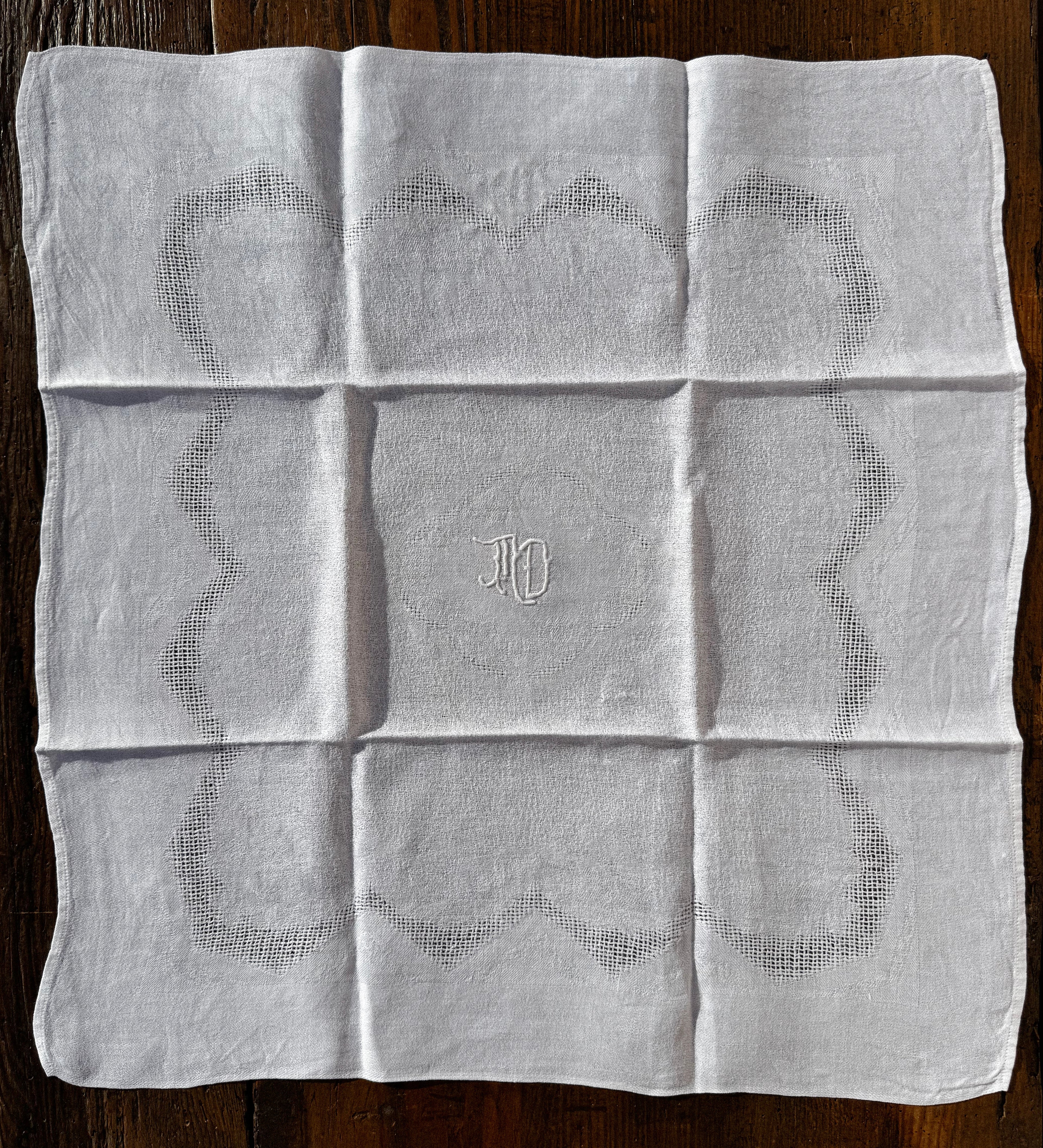 Látkové ubrousky s monogramem "MD" 2 ks