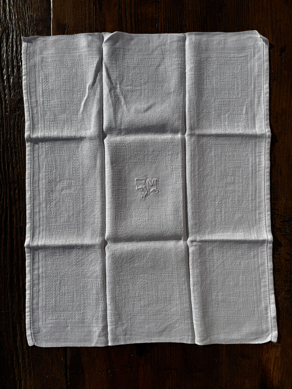 Set 2 látkových ubrousků s monogramy "MC"