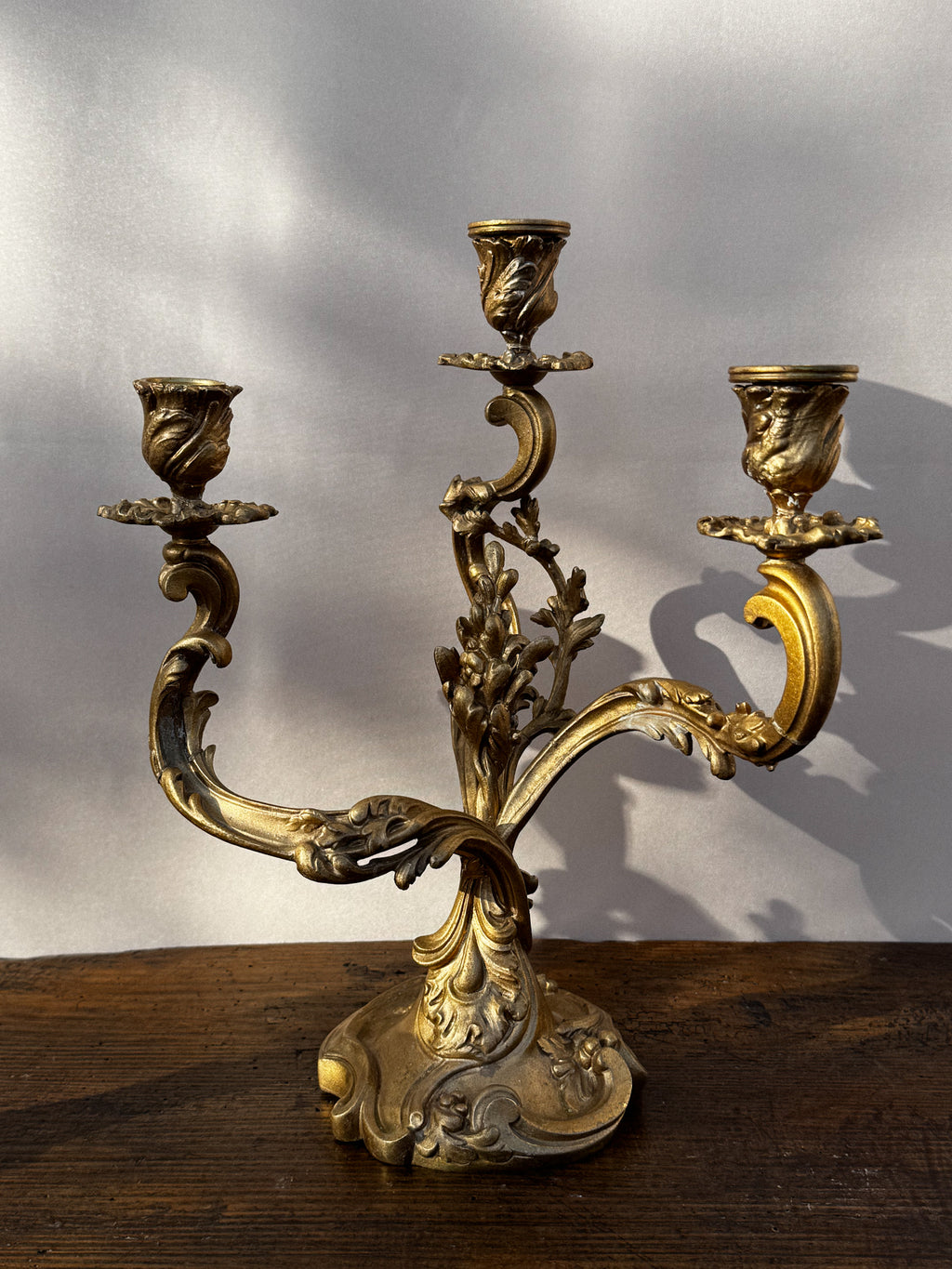 Pár bohatě zdobených svícnů