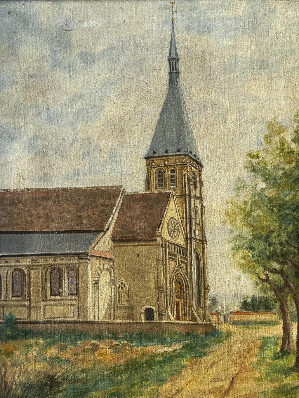 Obraz Kostel v dřevěném rámu 20. století