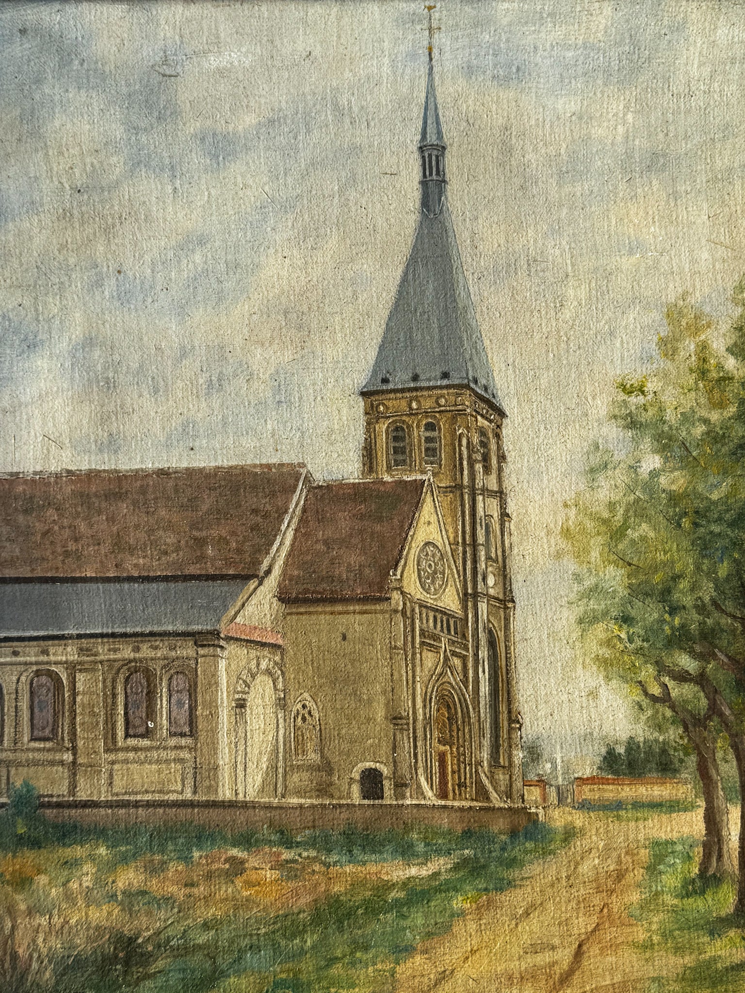 Obraz Kostel v dřevěném rámu 20. století