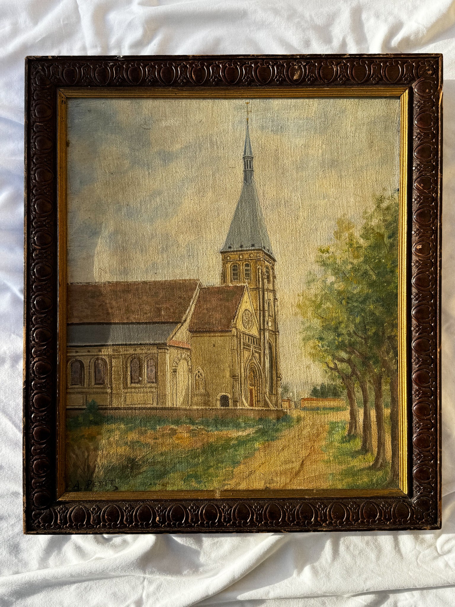 Obraz Kostel v dřevěném rámu 20. století