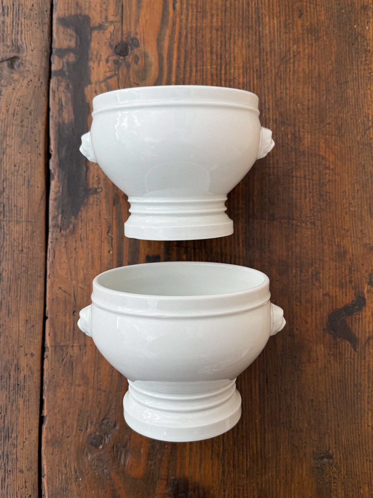 Set 2 keramických misek s lvími hlavami Pillivuyt