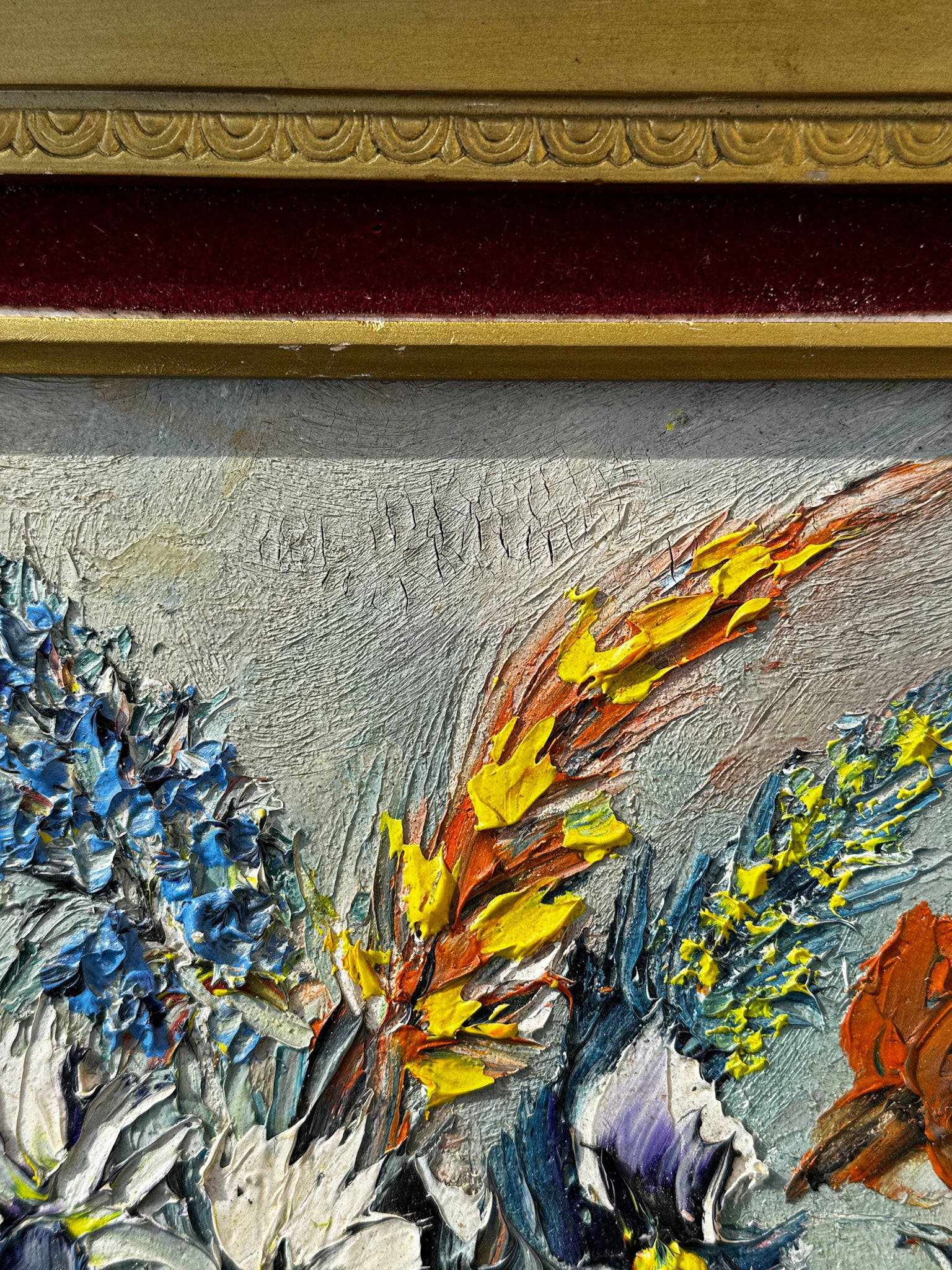 Obraz Kytice ve zlatém rámu