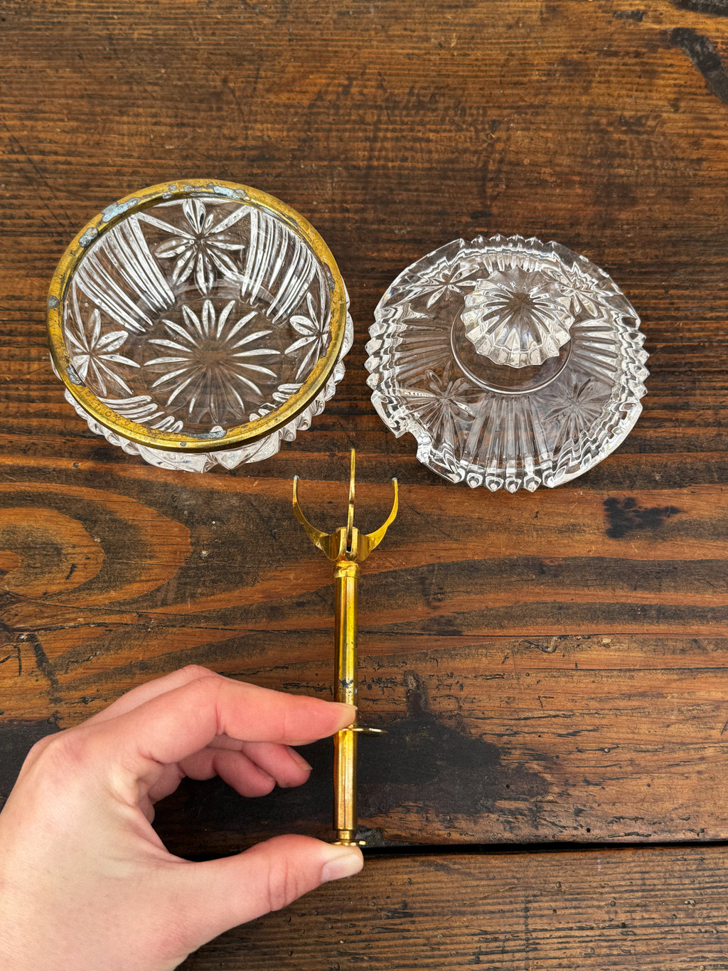 Skleněná dóza na cukr s kleštěmi