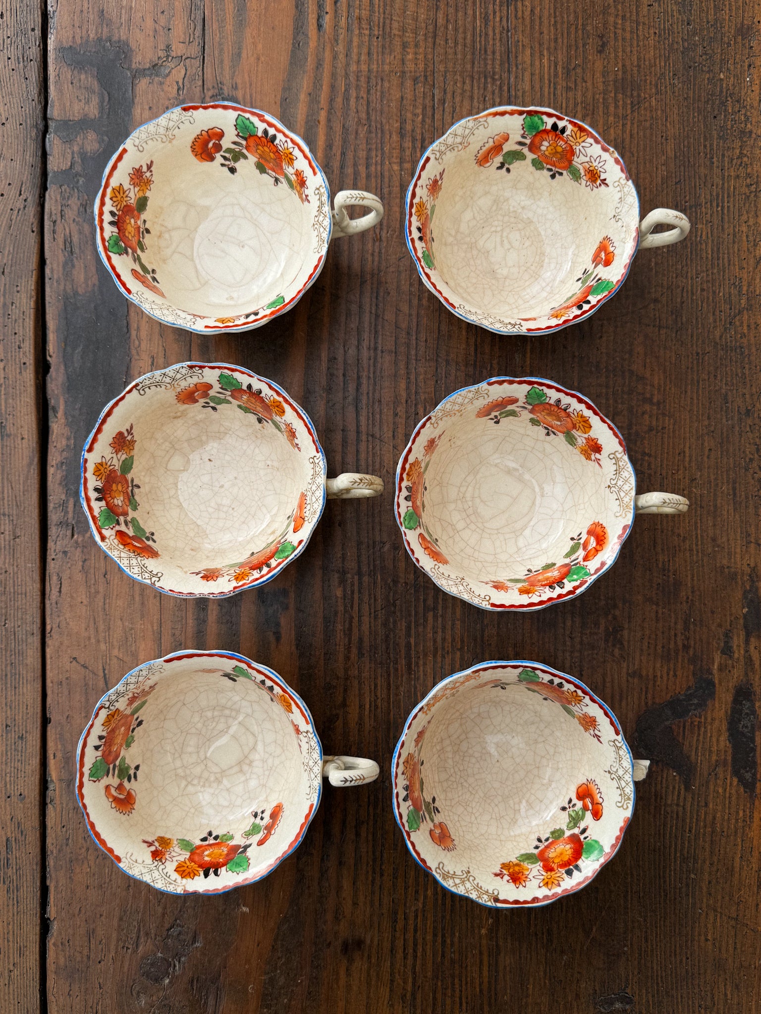 Set japonských šálků s podšálky 6 ks