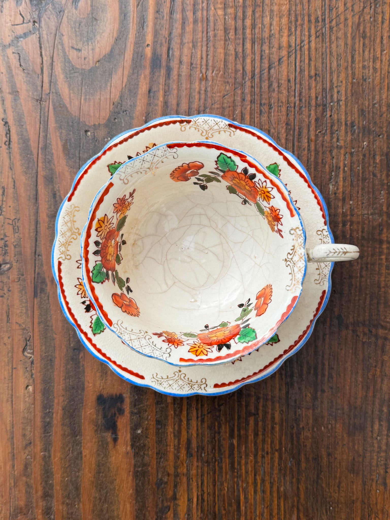 Set japonských šálků s podšálky 6 ks