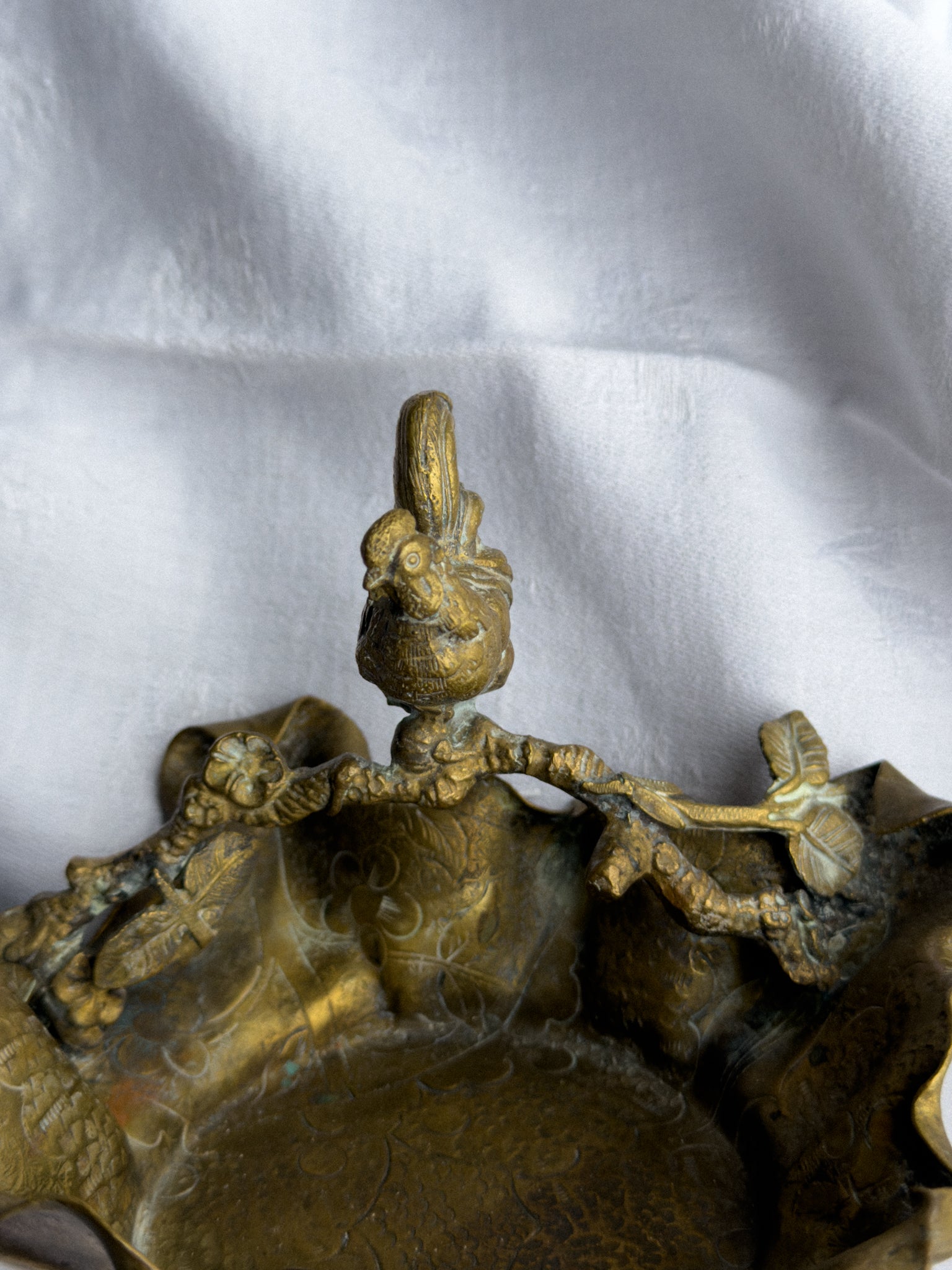 Starožitná mosazná miska s úchytem