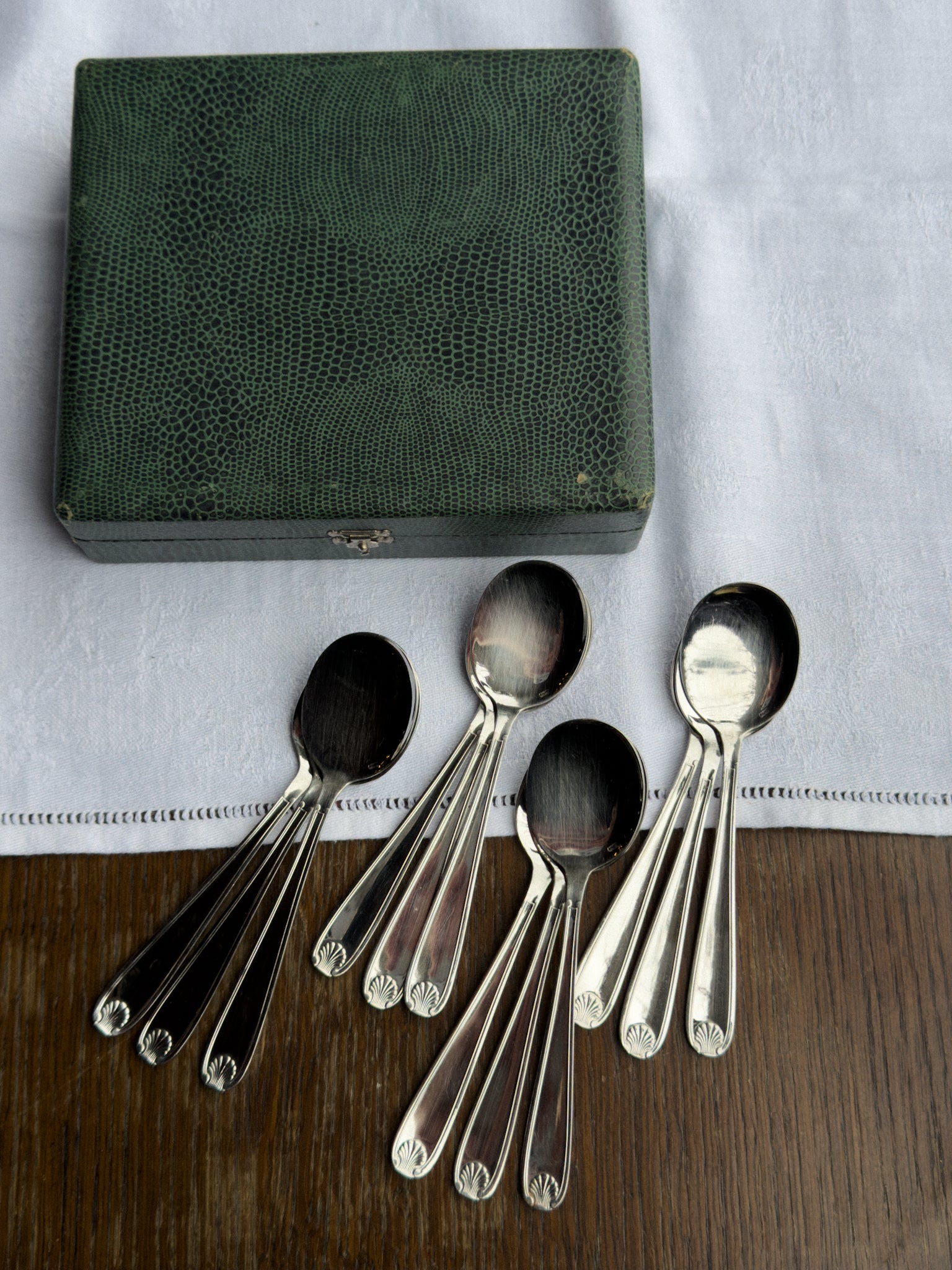 Sada vintage lžiček v kazetě 12 ks